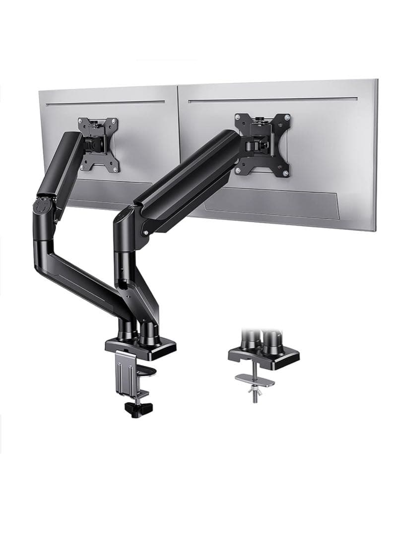 510152 KIMOCA モニターアーム デュアルアーム 2画面 白