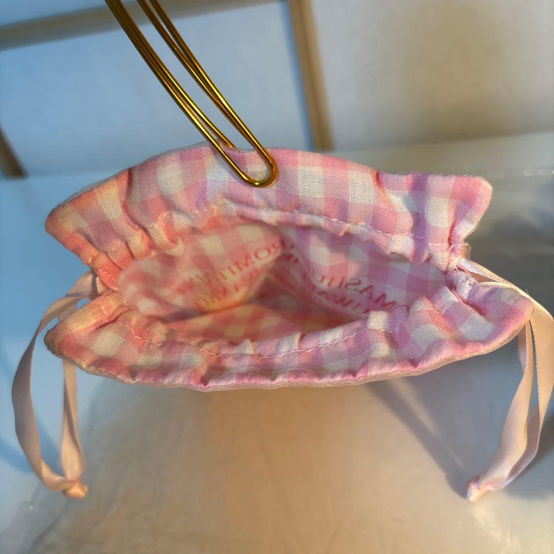 激レア　平成レトロ　マシュマロみたいなふわふわにゃんこ ウィンク 巾着付