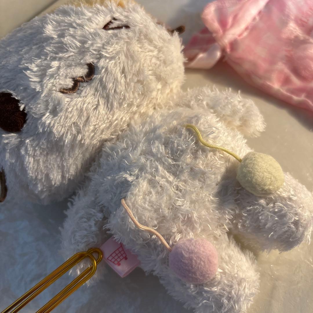 激レア　平成レトロ　マシュマロみたいなふわふわにゃんこ ウィンク 巾着付