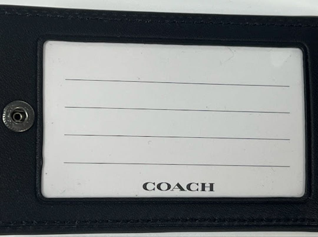 ☆正規品☆ COACH ネームタグ シグネチャー ラゲッジタグ グリーンマルチ