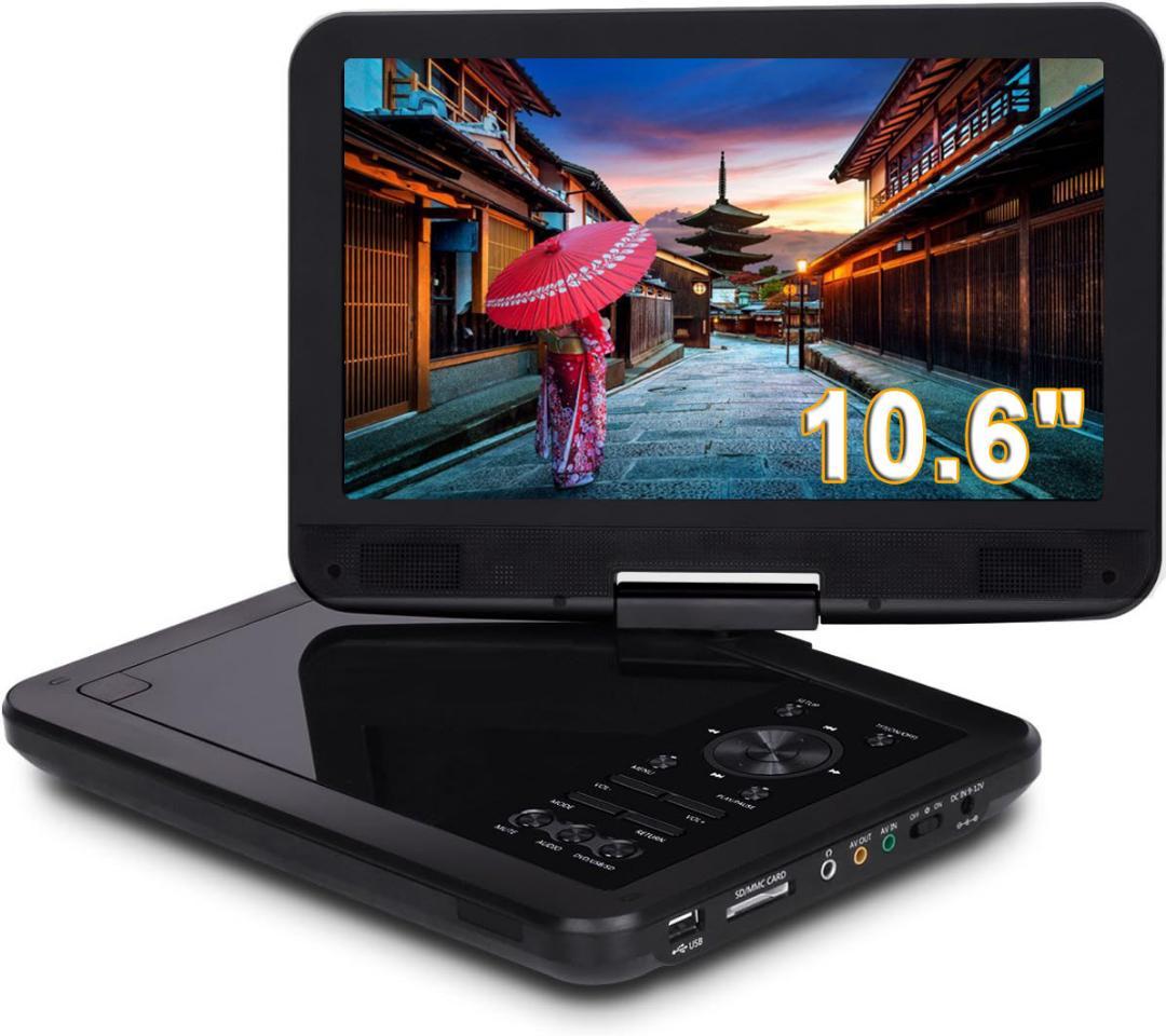 12.6型 ポータブルdvdプレーヤー Hi-Fiスピーカー リージョンフリー