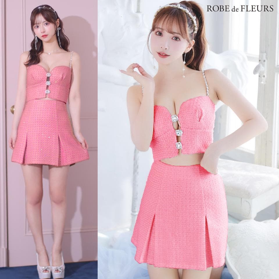[ローブドフルール]fm3561 キャバドレス ピンク M