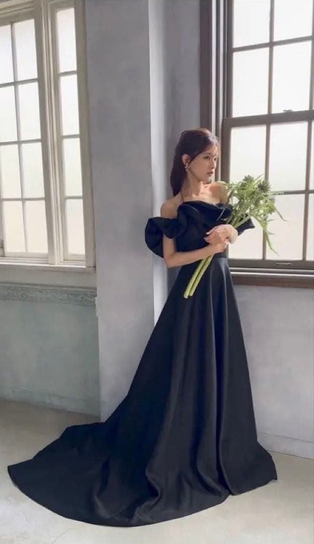 [DRESS PRODUCTION] ブラック Aライン ドレス黒ドレス