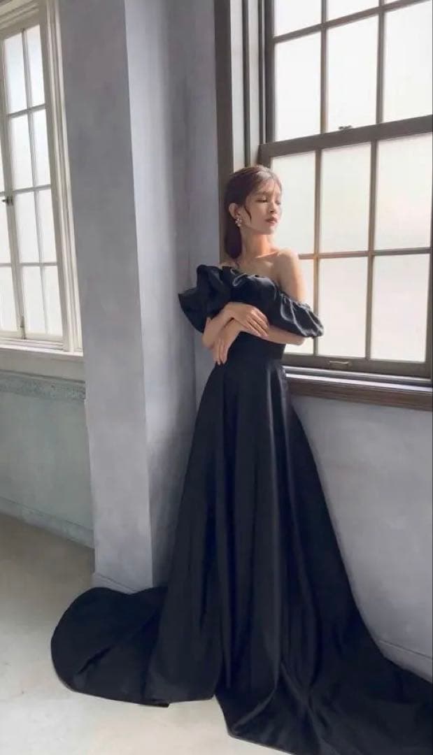 [DRESS PRODUCTION] ブラック Aライン ドレス黒ドレス