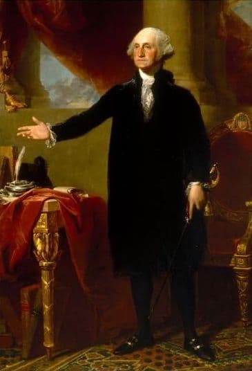 ランズダウン　ポスター　ジョージ・ワシントン　額縁付き