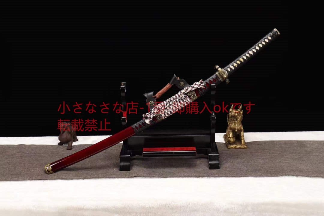 シャープレッドウッドライオン太刀 古兵器 武具 刀装具 日本刀 模造刀 居合刀