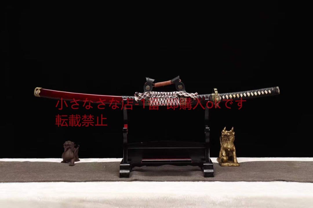 シャープレッドウッドライオン太刀 古兵器 武具 刀装具 日本刀 模造刀 居合刀