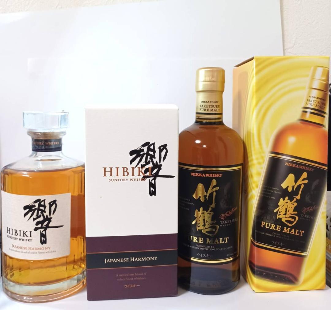 あ*こ様 【未開封品】ニッカ竹鶴700mlとサントリー響700ml 2本セット