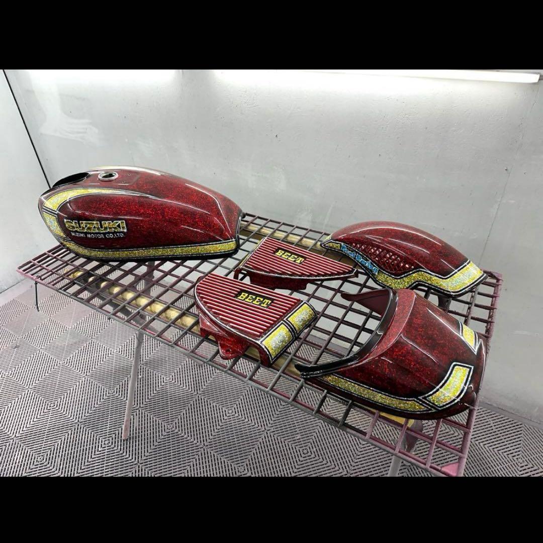 塗りたて！GS400外装セット⭐︎E2ライン激ラメスターレインボーフレークBEET