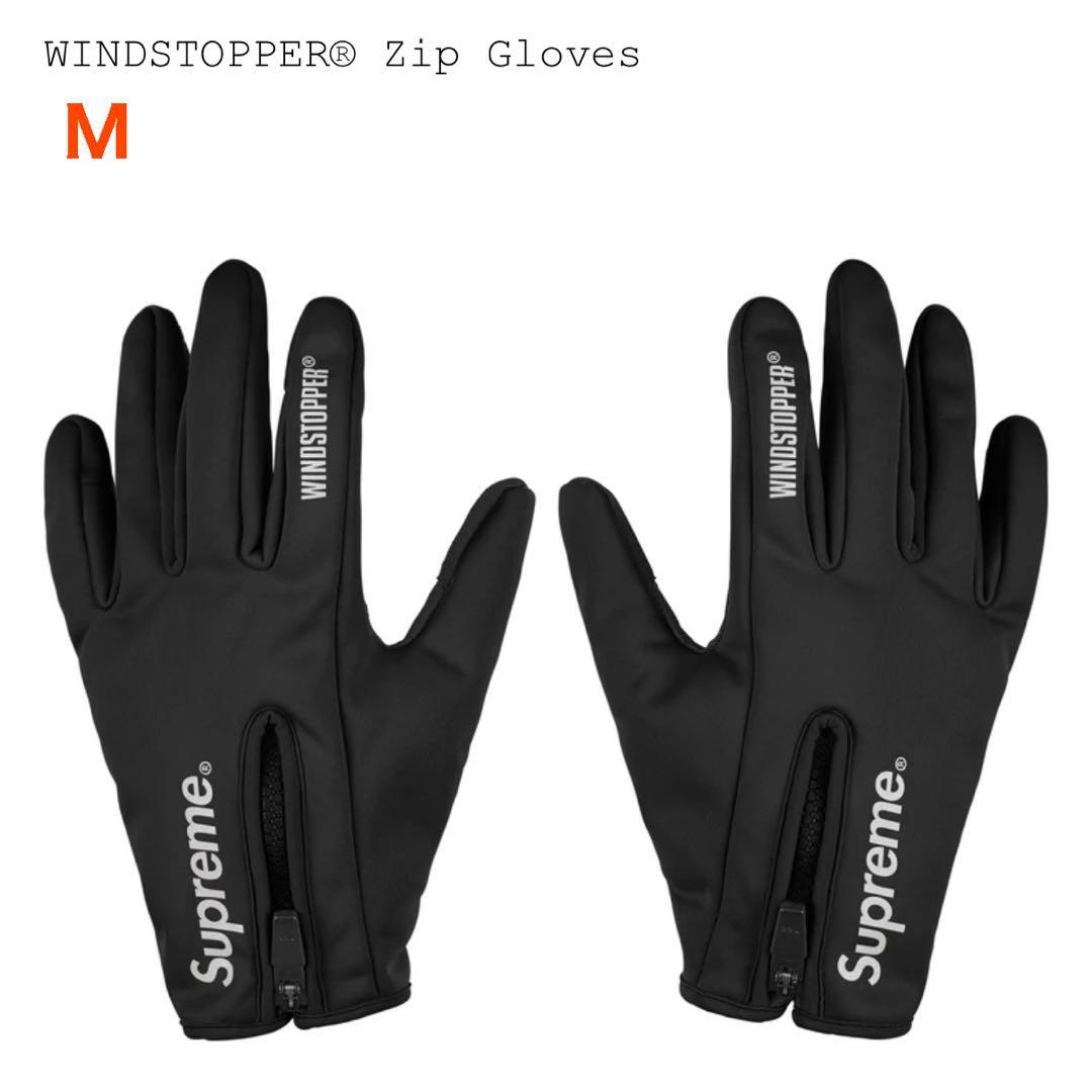 Supreme Windstopper Zip Gloves Black 黒 M