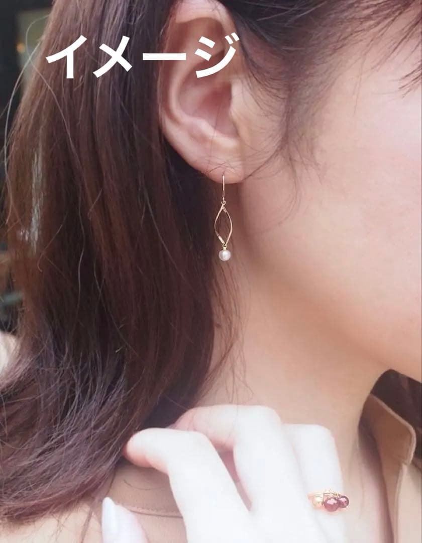 vendome aoyama k10金ピアス　ひねり　パール