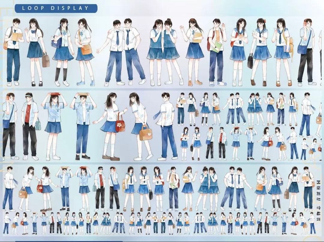 海外マスキングテープ巻売り 青澄校園 人物マスキングテープ