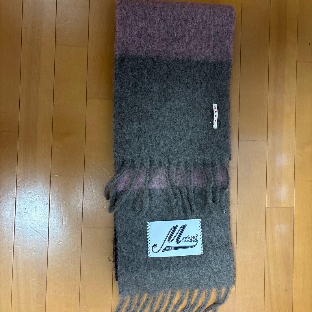 Marni ストライプ マフラー ウール混紡