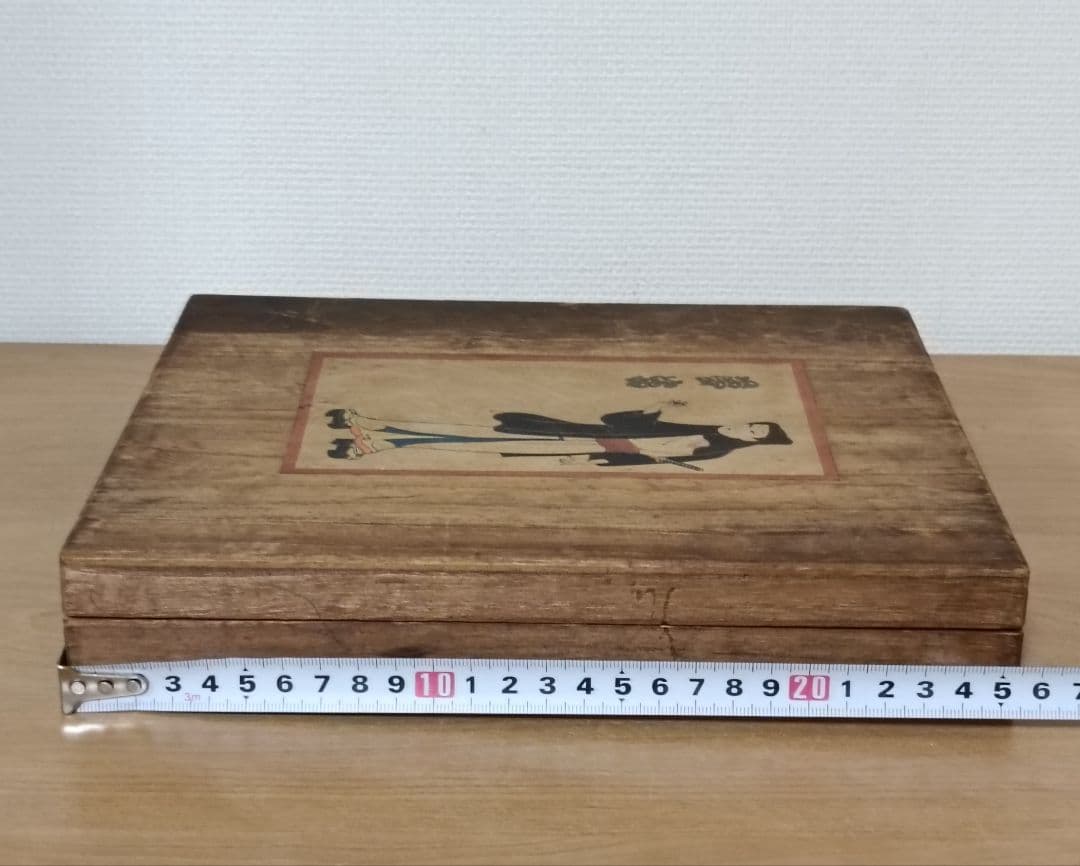 木版画桐箱　時代物　夢男木版画