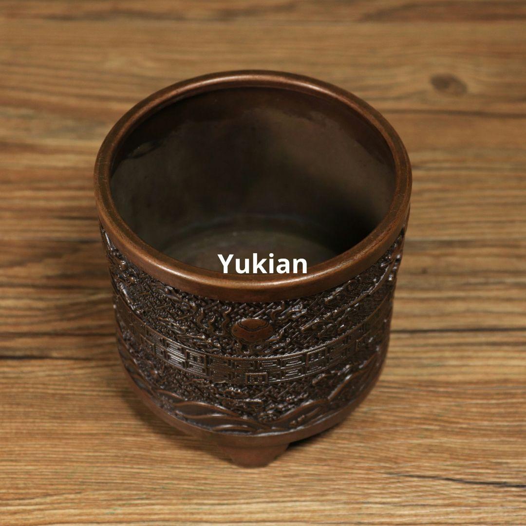 龍鳳香炉 筒式炉 龍鳳呈祥 香道具 装飾品 工芸品 美術品 置物