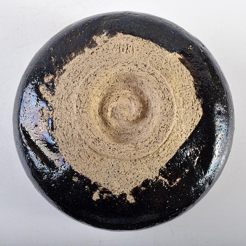 にゅ～まんさん　九代了入作　黒楽茶碗　仕覆付　十代旦入識箱　M　R8522