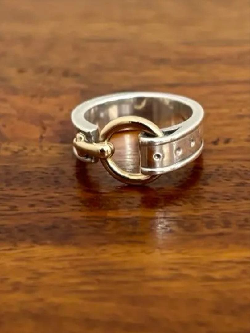 スタージュエリー　シルバー925×k14 ベルトモチーフリング