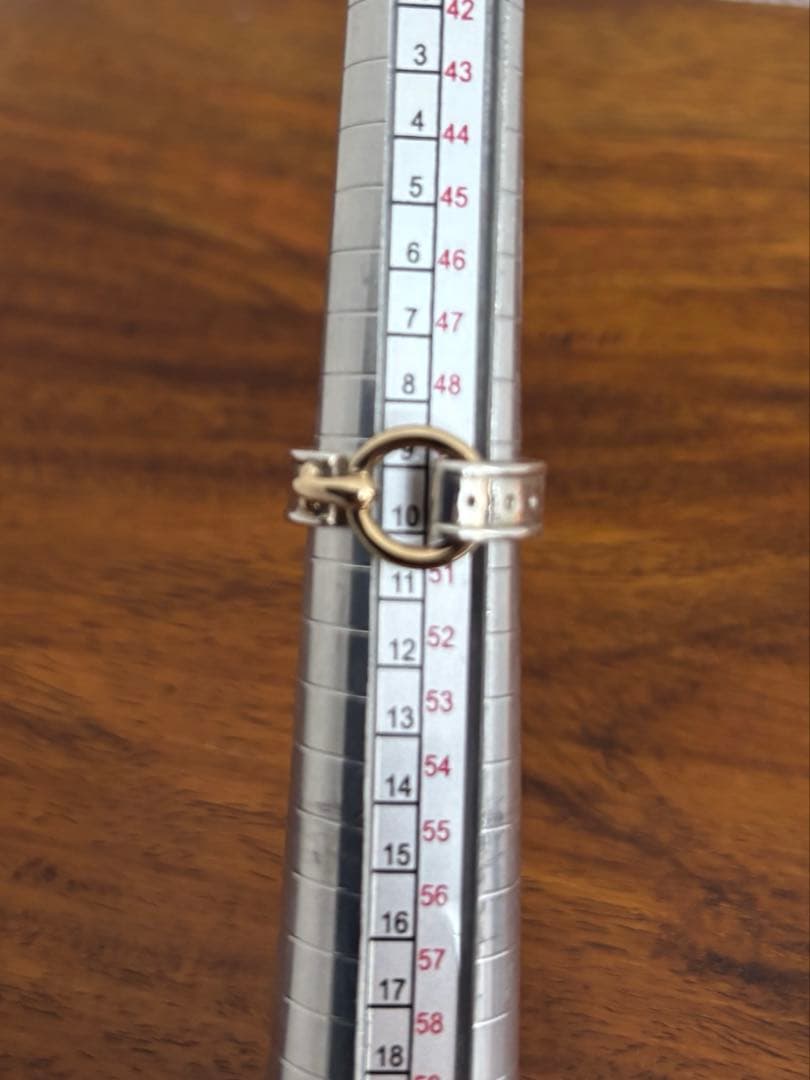 スタージュエリー　シルバー925×k14 ベルトモチーフリング