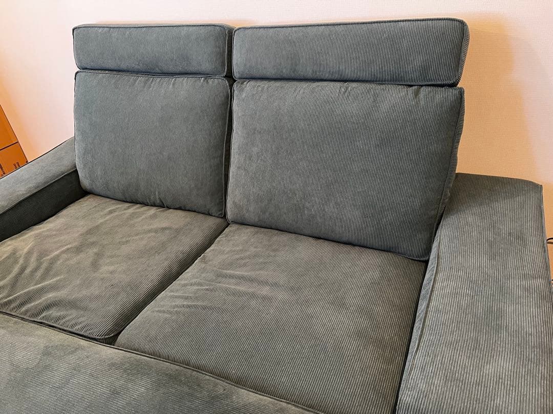 IKEA KIVIK シーヴィク　 3人掛けソファ寝椅子付　グレーターコイズ