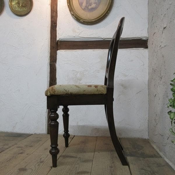 イギリス アンティーク 家具 バルーンバックチェア 椅子 イス 英国 4664d