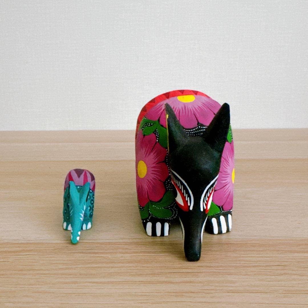 メキシコ雑貨 アレブリヘス アレブリヘ アリクイ アルマジロ バク 大小セット