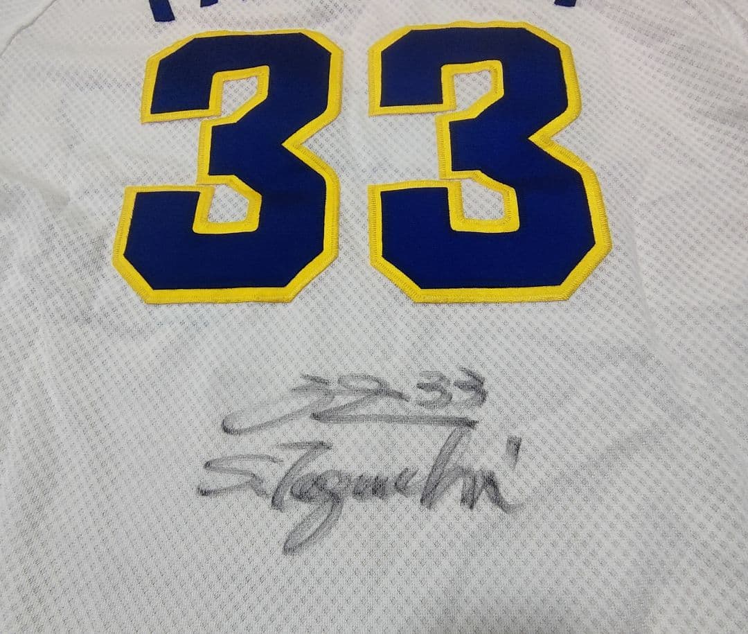 【希少】田口壮 直筆サイン入りユニフォーム #33 オリックス ブルーウェーブ