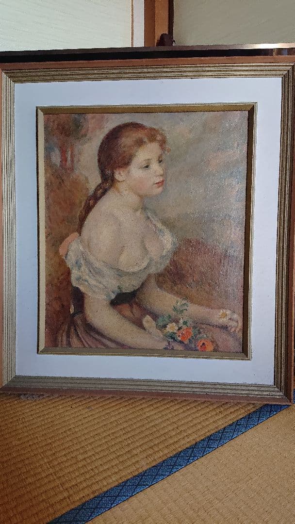 ルノワール 花を持つ少女