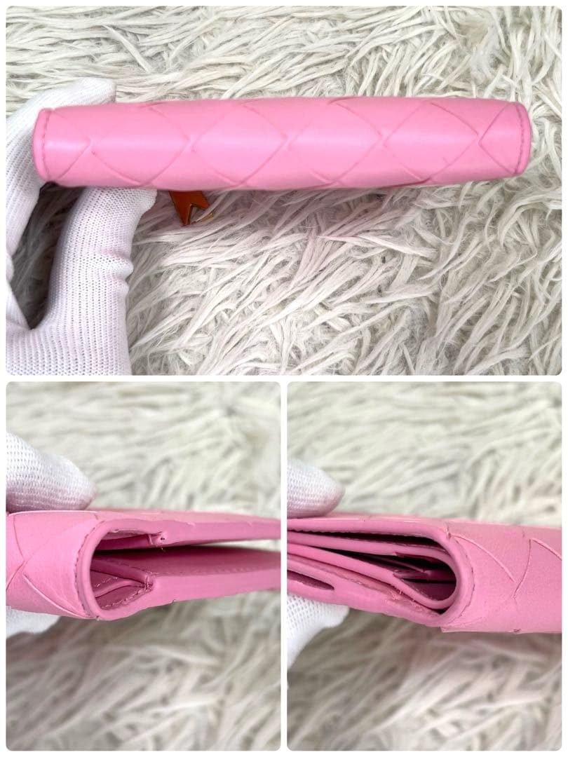 未使用級‼️BOTTEGA VENETA 二つ折り財布　イントレチャート　レザー