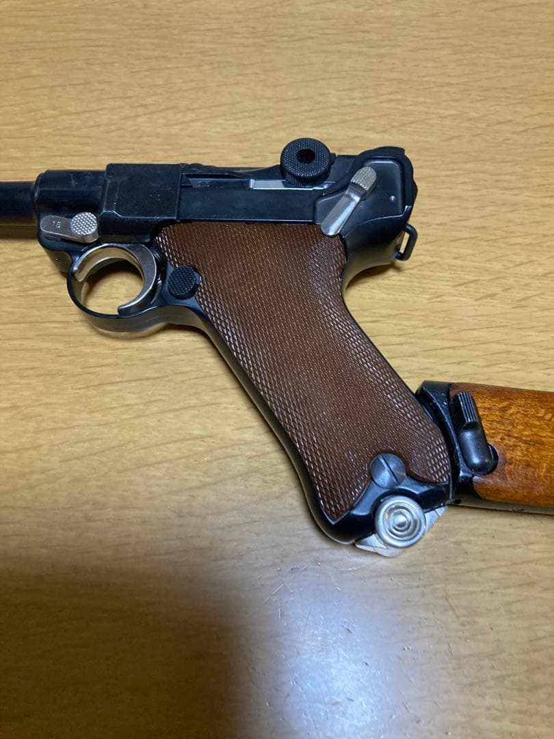 タナカワークス製ルガー P08ブローバック　ルガーP08用の木製ストックセット