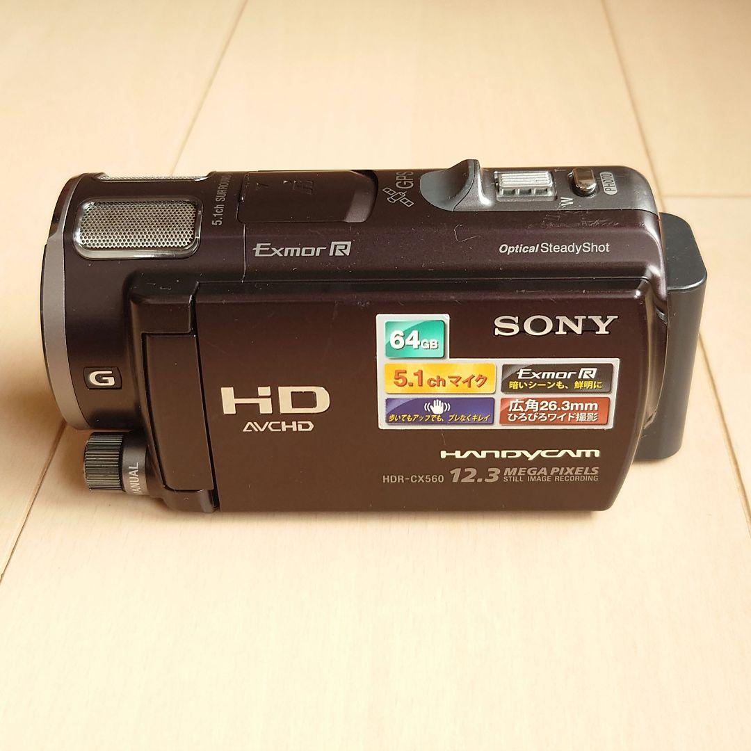 【美品】SONY HDR-CX560V ハンディカム ビデオカメラ ブラック