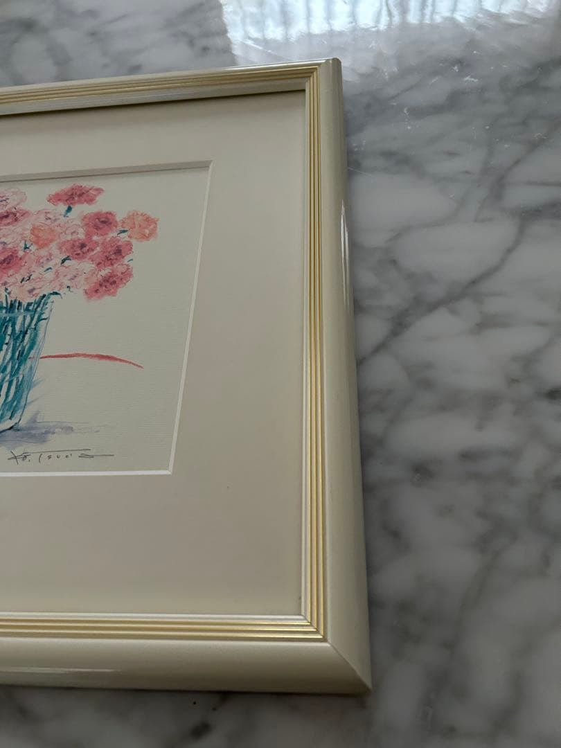 【美品】津田耕作　花瓶の花 リトグラフ 351/500 ときめき