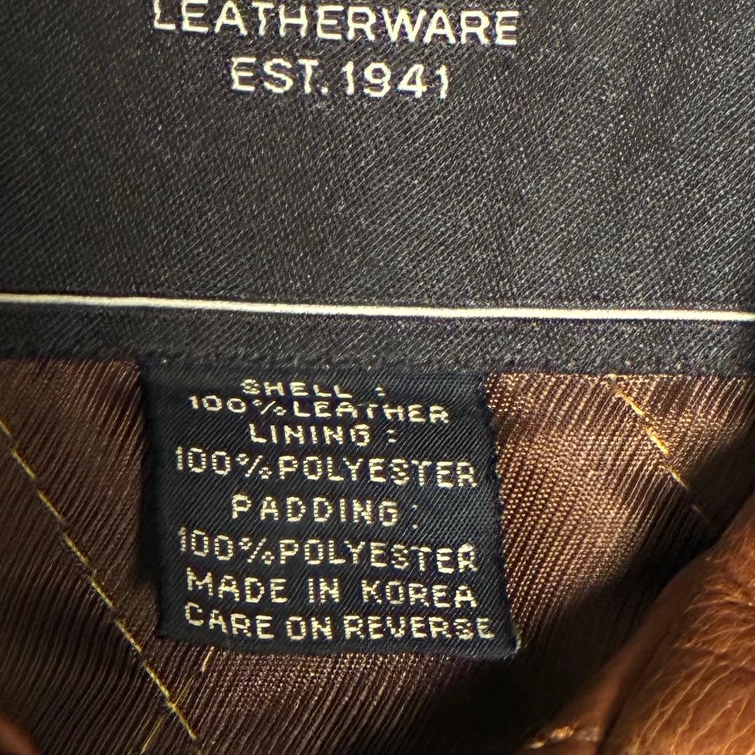 COACH 本革 リアルレザー 茶 ブラウン ライダース フライトジャケット