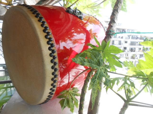 限定新品未使用(送料無料)33.980円 エイサー大太鼓44cm*48cmバチ付