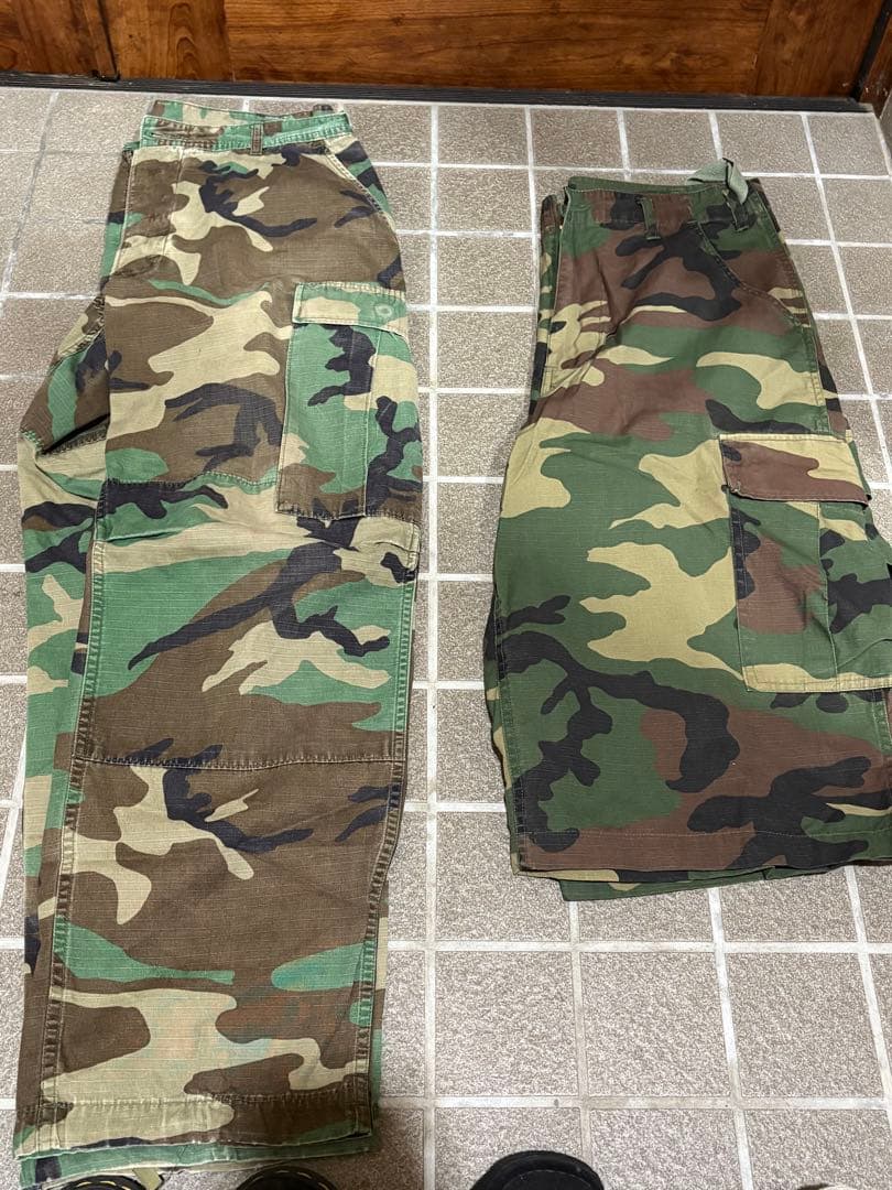 迷彩 カーゴパンツ 2本セット US ARMY 80〜90s ばら売り可能