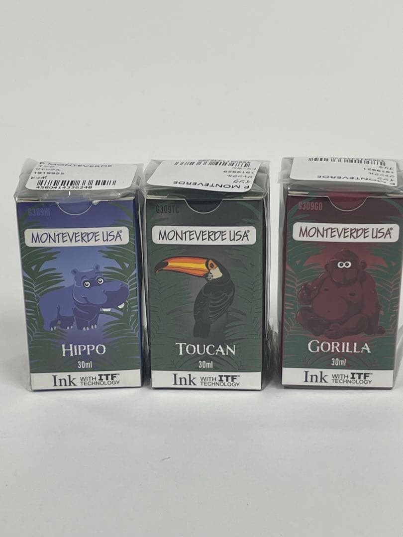 筆記具⑥ モンテベルデ 「ジャングル」コレクション 30ml 10色セット