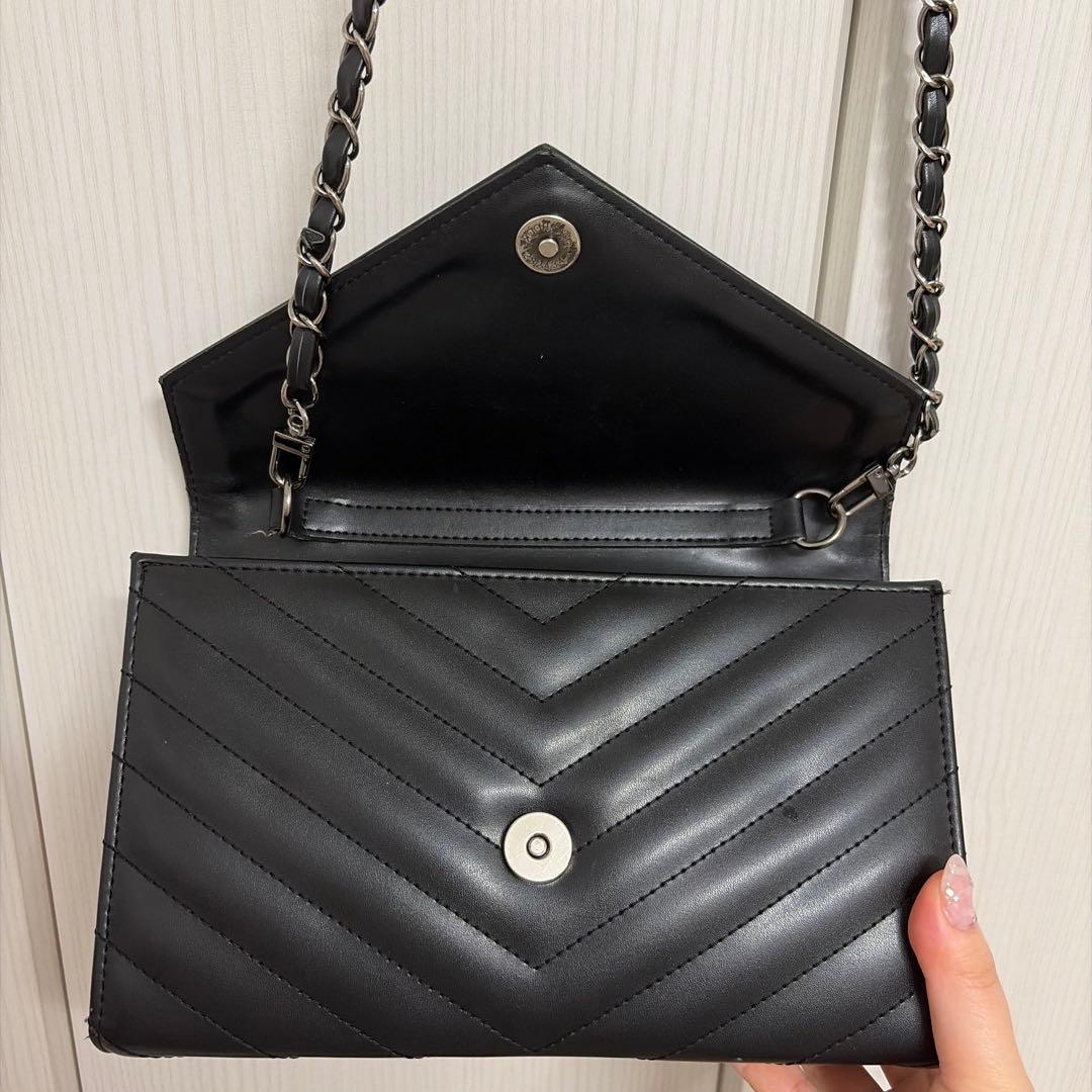 YSL サンローラン　黒 キルティング ショルダーバッグ