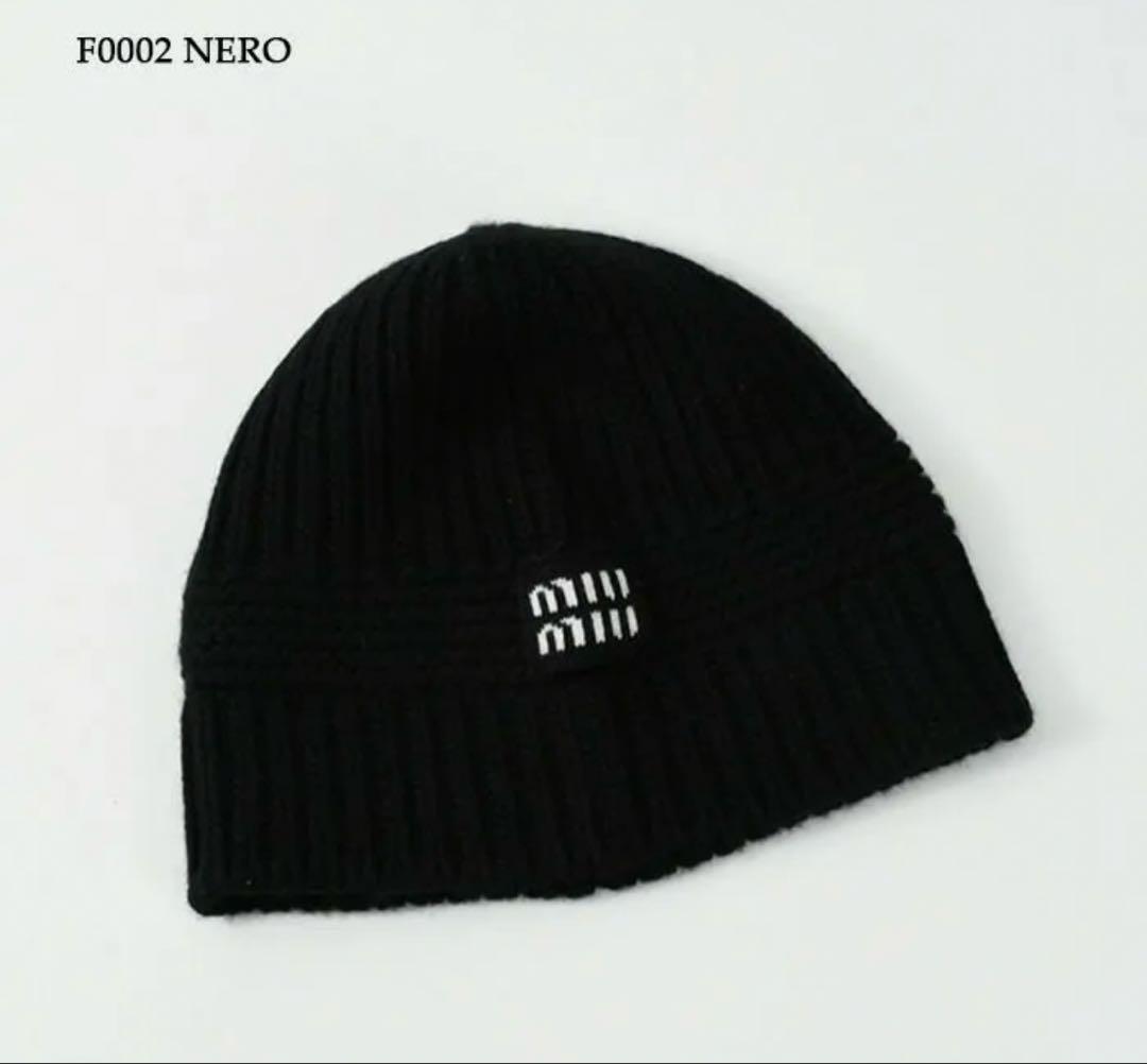 MIUMIU ニット帽/ビーニー　Black