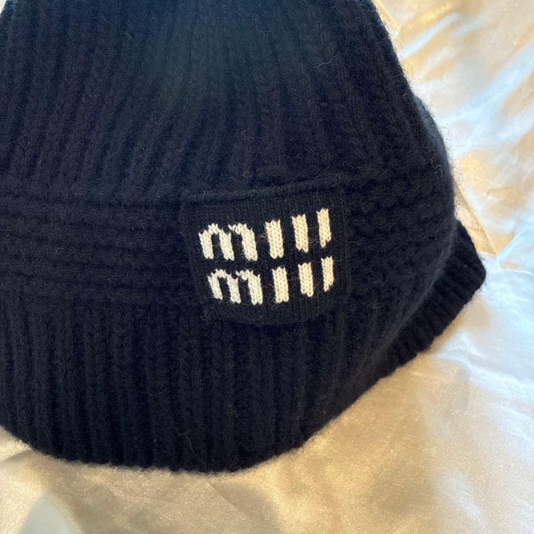 MIUMIU ニット帽/ビーニー　Black