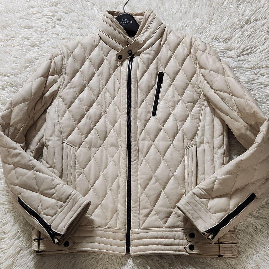 入手困難✨WIND ARMOR ライダースジャケット 革 ダウン キルティング