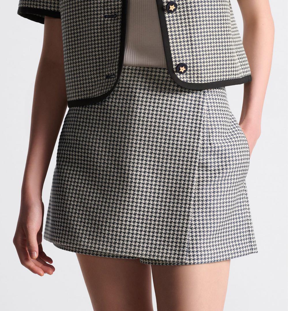 定価30万 Christian Dior 現行 千鳥 CDボタン スコート 36