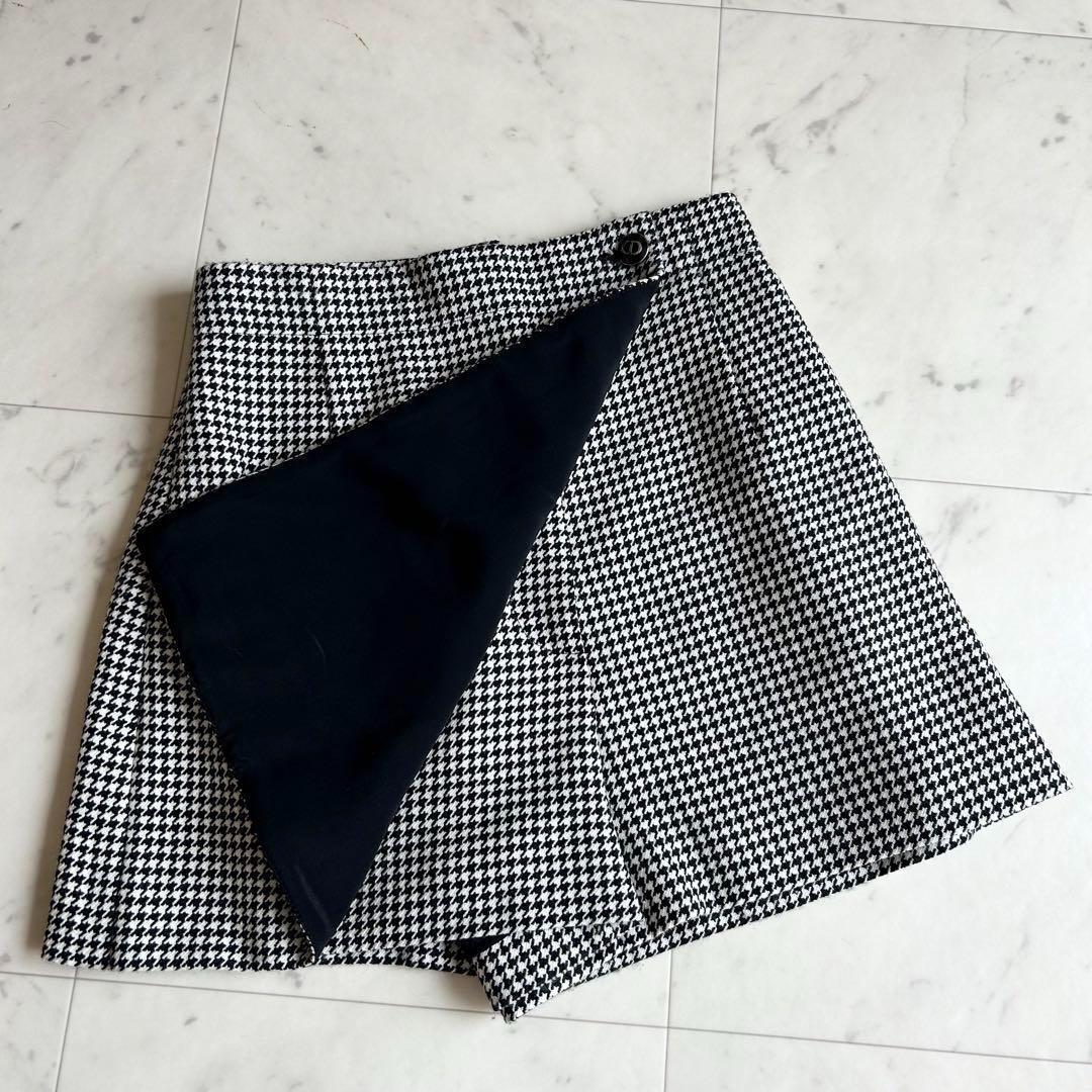 定価30万 Christian Dior 現行 千鳥 CDボタン スコート 36