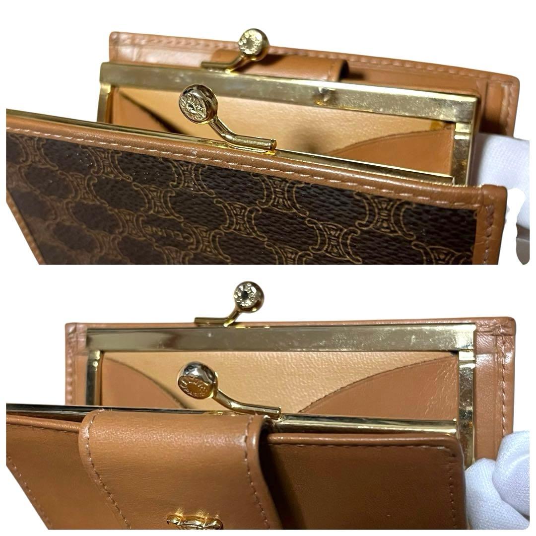 極美品✨未使用級セリーヌ マカダム トリオンフ 二つ折り財布 がま口 レディース