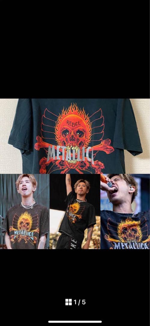 llica バンドtシャツ　メタリカ　ヴィンテージ