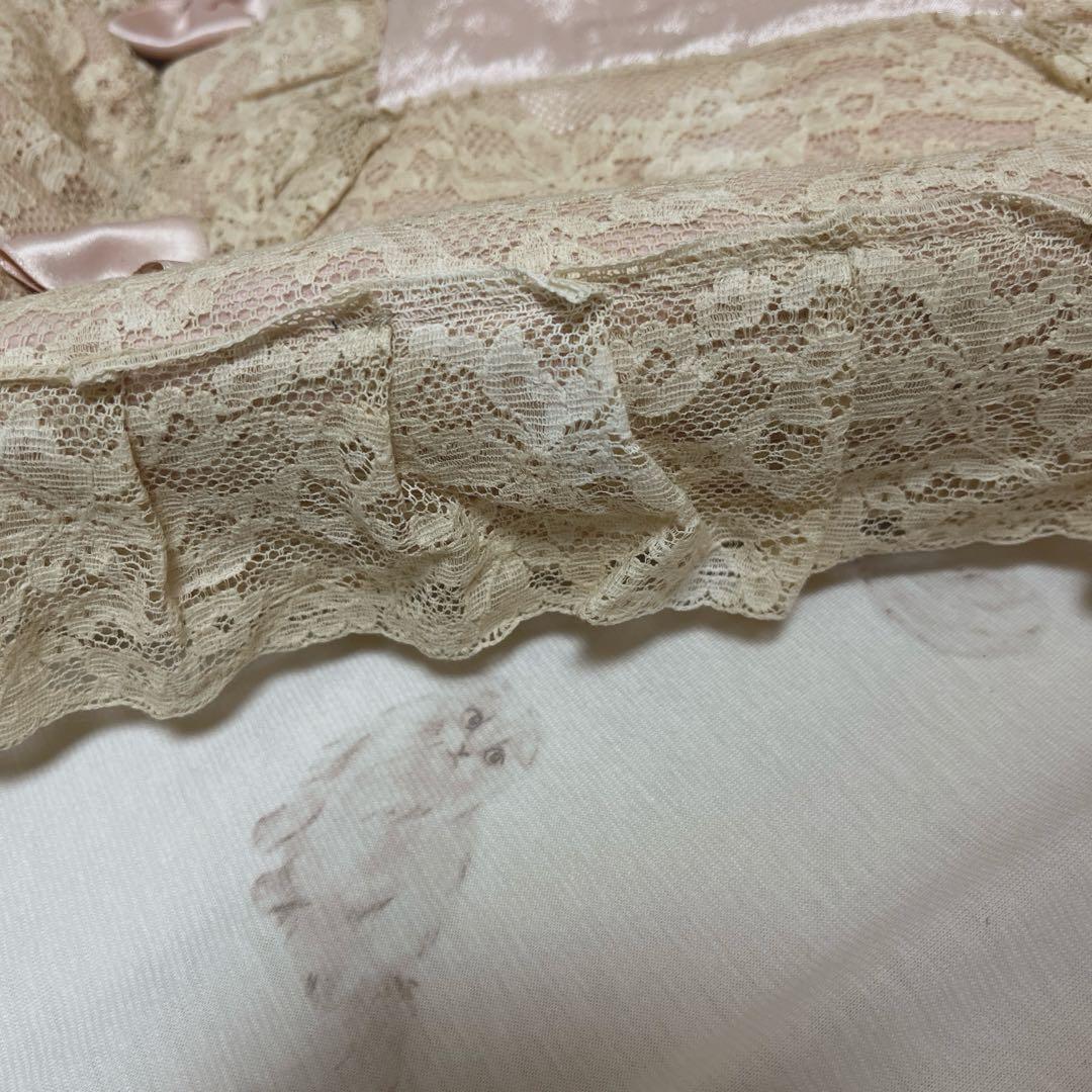 海外作家様♡アンティークレースカゴ装飾ドールベッド