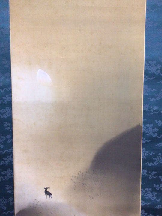 掛け軸　鹿さん…哀愁ダダ漏れ。。。　木箱付き