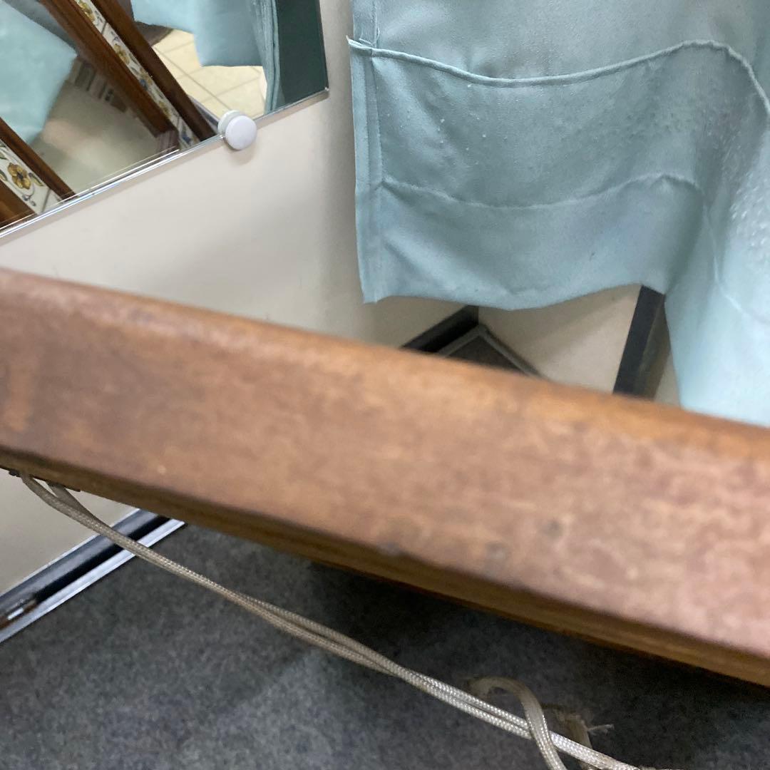 N スペイン製　アンティーク　壁掛けミラー　鏡　タイル張り　送料込み