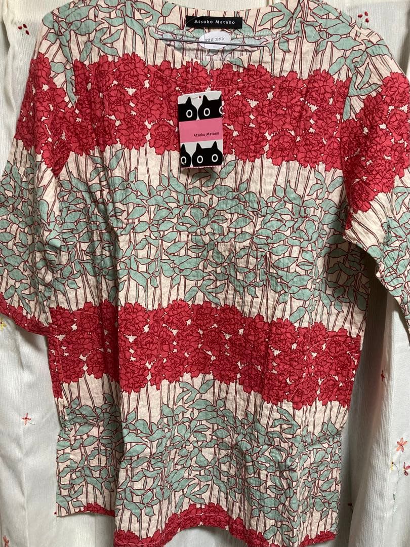 マタノアツコ　ルームウェア　上下　パジャマ　8分丈 ズボン　M ワコール