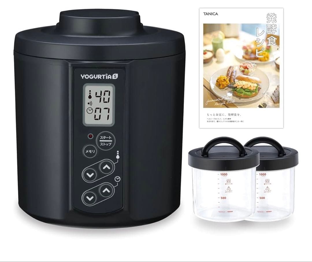 TANICAヨーグルティアS ガラスセット ブラックYS-02GB 新品未使用品