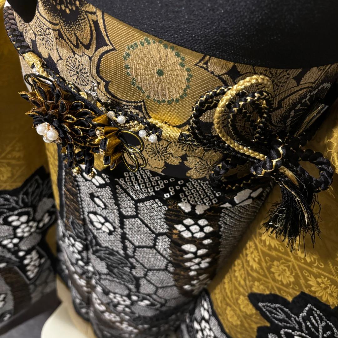 美品　地紋　熨斗　手絞り　金彩　逸品　振袖　フルセット 振り袖