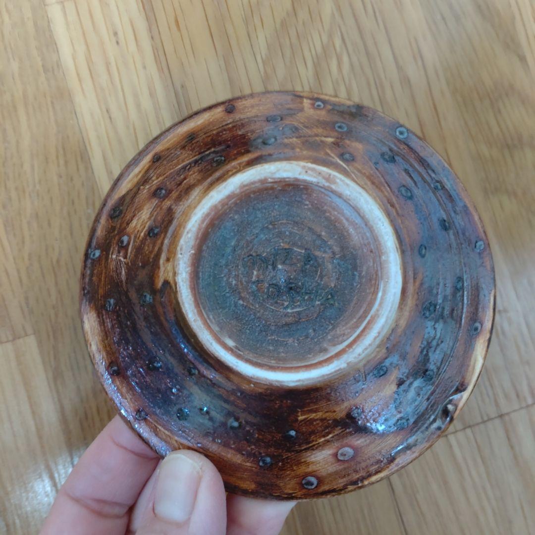 鳥の絵の陶器皿　ミシャコシャ　小皿